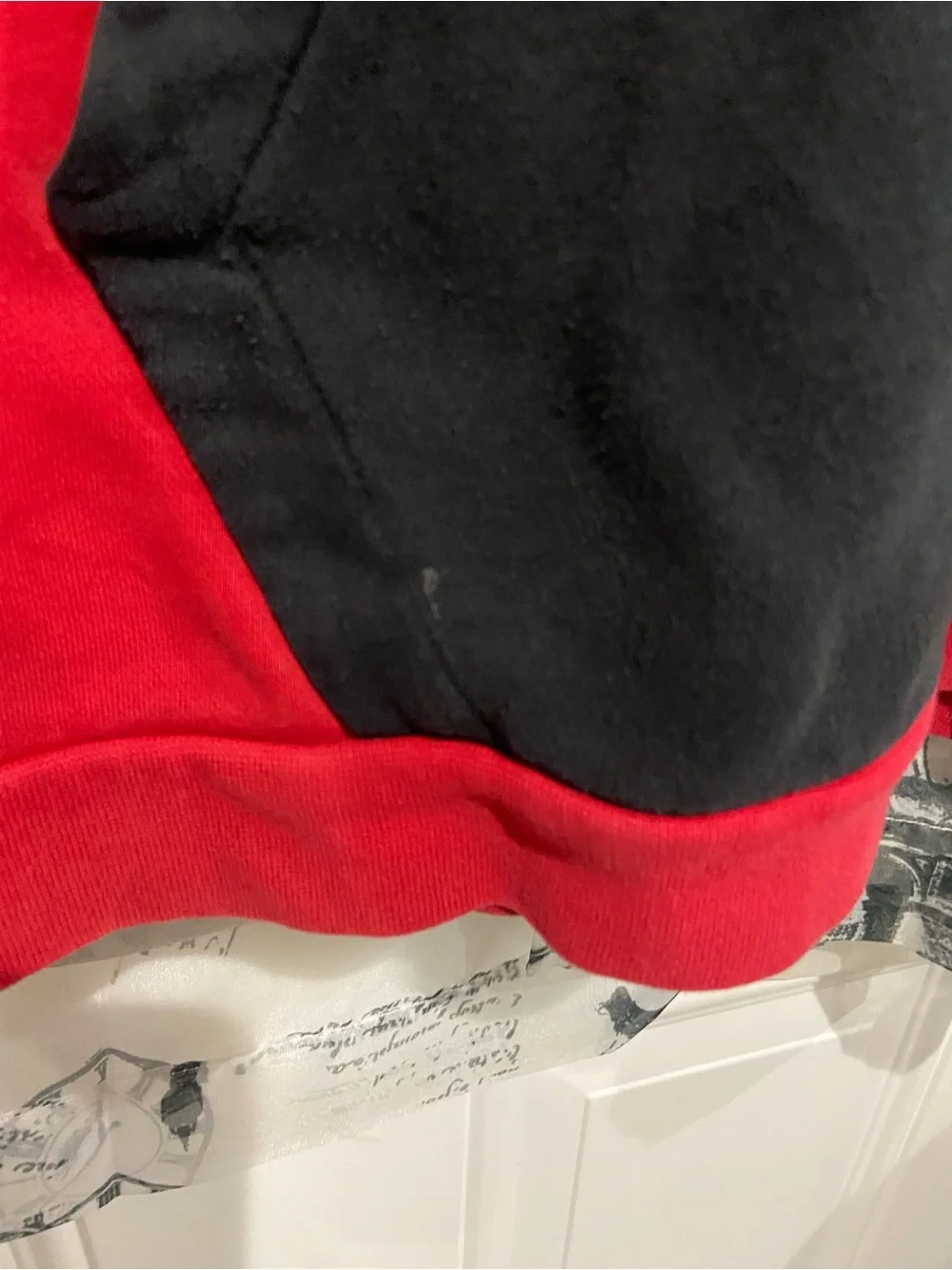 Jordan Red Hoodie with Black Hood and Pocket